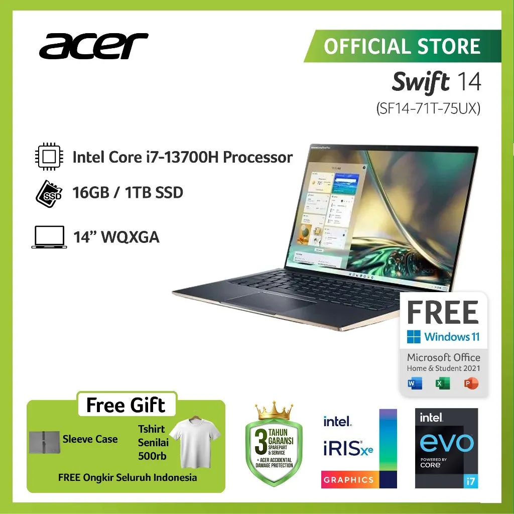 Foto Acer Swift SF14-71T