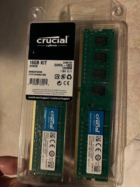 Foto Crucial Crucial DDR3L-1600 16GB (2x8GB)